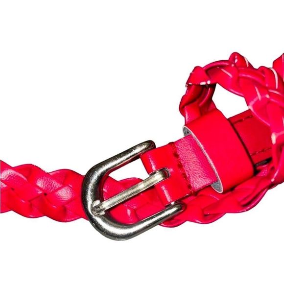 Skinny Woven Extra Long Red Belt - Bid Now = Discounted Shipping - Picture 6 of 9